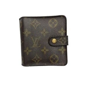 Authentic Louis Vuitton Monogram Compact Zip Bifold Wallet Made in USA